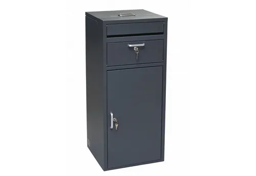 osoltus Standbriefkasten Paketbox 90x40cm anthrazit – Sicher und Wetterfest - Briefkästen – Robuste Paketbox für sicheren Versand, schützt vor Witterungseinflüssen und bietet Platz für größere Pakete bis 34 x 24 x 14cm.