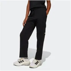adidas Mädchen Essentials Cargo Pants, Black/White, 9-10 Years - Modische Hosen mit lockerem Schnitt und elastischem Bund, aus 70 % recycelten Materialien für nachhaltigen Stil.