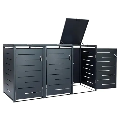 Zelsius Edelstahl Mülltonnenbox 3er von Zelsius