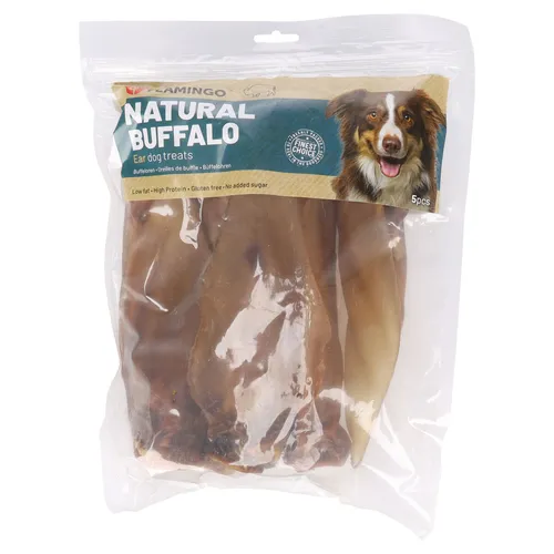 Flamingo Hundesnack Nature Büffelohren - 5 Stück, UVP 6,99 EUR, NEU