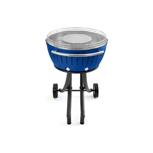 LotusGrill XXL (G600) Gartengrill 21,8kg, Tiefblau mit USB Anschluss