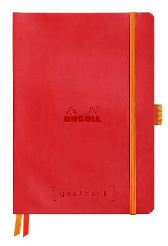 EXACOMPTA Einsteck-Fotoalbum Goalbook A5 - 120 Blätter, punktkariert in Mohnrot - Fotoalbum für kreative Organisation, perfekt zum Festhalten von Erinnerungen und zur Planung von Projekten.