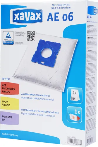 Xavax AE 06, AEG 50 Severin 7928; 7229 MBO BS 1400; 1500 De Sina 908495, Weiß, 16,5 cm, 13,6 cm, 5 Stück, 1 Stück