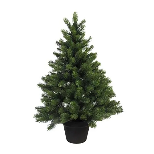 CREATIV green künstliche Pflanze Tannenbaum im Topf 287 Tips, 90 cm - Weihnachtsbaum, pflegeleicht und langlebig – der 90 cm hohe Tannenbaum im Topf bringt Eleganz in Ihr Zuhause oder Büro, ganz ohne Pflegeaufwand.