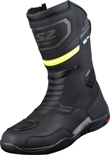 LS2 Goby Motorrad Stiefel, wasserdicht, schwarz-gelb, Größe 40 - Wasserdichte Motorrad Stiefel für Männer mit elastischem Futter und reflektierenden Elementen. Ideal für Sicherheit und Komfort beim Fahren.