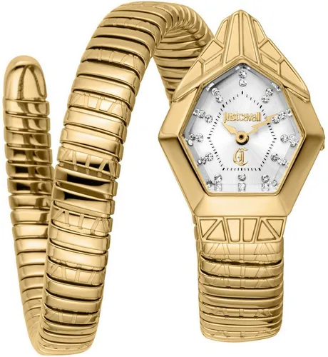 Just Cavalli Damen Analog Quarz Uhr JC1L358M0035 - Elegante Armbanduhr für Damen mit luxuriösem Schlangendesign, hochwertigem Quarzwerk und wasserfestem Gehäuse – perfekt für jeden Anlass.