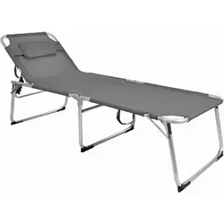 Mojawo XXL Alu Gartenliege gepolstert - L200 x B70 cm - Die XXL Alu Gartenliege bietet optimalen Komfort für entspannte Stunden im Freien. Mit verstellbarem Rückenteil und wetterbeständigem Aluminiumrahmen ist sie ideal für Garten, Terrasse und Balkon.
