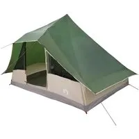 vidaXL Familienzelt Tipi Grün 10-Personen - Wasserfestes Tipi Zelt für bis zu 10 Personen, ideal für Camping oder Gartenpartys. Atmungsaktives Design sorgt für Komfort bei jedem Wetter und einfacher Aufbau ermöglicht mehr Zeit für Spaß.
