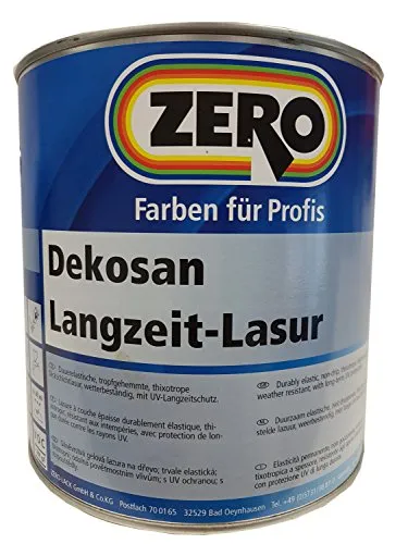 Zero Dekosan Langzeit-Lasur für innen&außen seidenglänzend Farbton wählbar 750 ml, Farbe:Eiche Hell