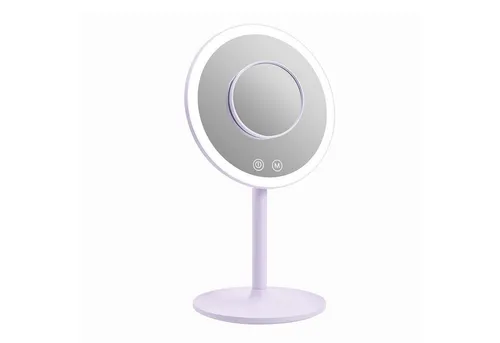 EMKE Kosmetikspiegel Macaron mit Beleuchtung – Dimmbar, 1X/3X Vergrößerung, USB Aufladbar - Der EMKE Kosmetikspiegel bietet 3 dimmbare Lichtfarben und eine 90° Drehbarkeit für flexibles Schminken. Ideal für Reisen dank abnehmbarem Design und mit praktischem 3-fach Vergrößerungsspiegel. Perfekt für deine tägliche Pflege!