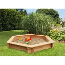 Sandkasten 6-eck Ø 174 cm aus Lärche – Ideal für den Garten