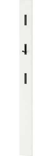 FURNARO Garderobenpaneel Weiß 170x15 cm – Stilvolles Wandpaneel mit 3 klappbaren Haken