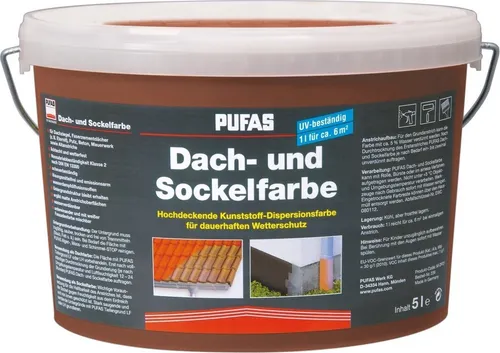 PUFAS Dach- + Sockelfarbe Ziegelrot von PUFAS