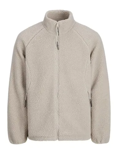 JACK&JONES Herren JCOTERRAIN Fleece Jacket Kurzjacke - Funktionsjacke aus weichem Fleece in Chateau Gray, ideal für Outdoor-Aktivitäten und gemütliche Freizeitlooks.