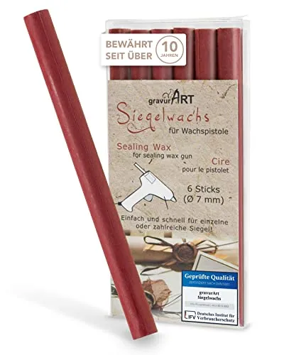 gravurART Siegelwachs flexibel für Wachspistole von gravurART