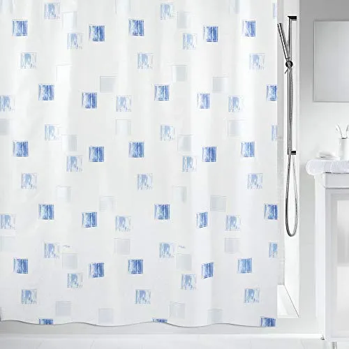 Spirella Anti-Schimmel Duschvorhang „Milano“ 120x200 cm in blau von Spirella