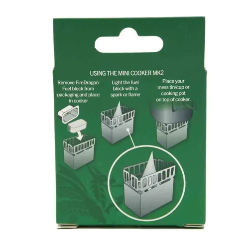 Mini Kocher von FIREDRAGON für Brennstoff oder Gel Edelstahl Camping Outdoor