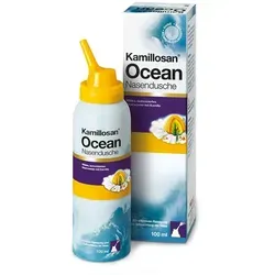 Kamillosan Ocean Nasendusche 100 ML - Effektive Nasenpflege mit isotonisiertem Meerwasser und Kamillenextrakt, ideal zur Reinigung und Befeuchtung der Nasenschleimhäute. Frei von Konservierungsstoffen, für angenehme Anwendung.