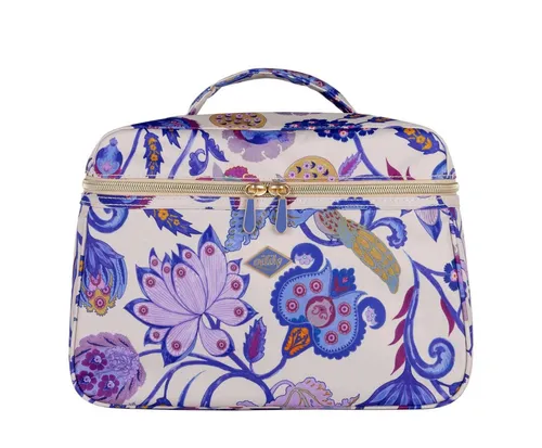 Oilily Kosmetiktasche Cocos Beauty Case Shifting Sand - Stilvolle Kosmetiktasche mit floralem Design in Shifting Sand. Großer Stauraum mit cleveren Fächern und praktischem Spiegel für unterwegs. Ideal für die Organisation von Make-up und Pflegeprodukten.