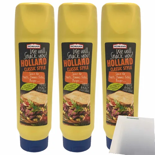 Homann Snack Sauce Holland Classic Style 3er Pack 3x875ml usy Block