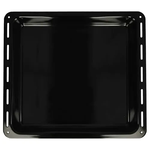 vhbw Backblech kompatibel mit Zanker ZKH7427O, ZKH7427A, ZKH7425X, ZKH7425W Backofen - 42,2 x 37,6 x 5 cm, Antihaftbeschichtet, Emailliert Schwarz