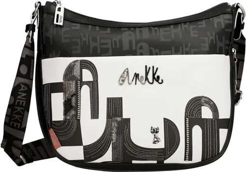Anekke Umhängetasche Peace & Love Nature Sixties Crossbody Bag Black & White schwarz