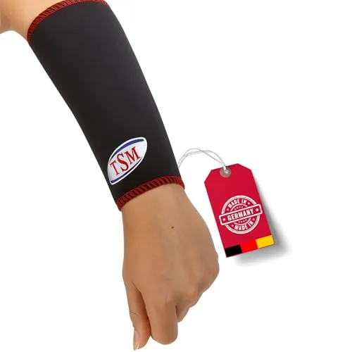 TSM Sportbandage Unterarmmanschette aktiv, Schwarz, L - Bandagen für optimalen Halt und Unterstützung beim Sport, ideal für aktive Menschen, die Verletzungen vorbeugen möchten.