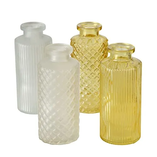 Boltze 2019332 Panja Vase 14 cm 4tlg. gelb (1 Set) in gelb von BOLTZE