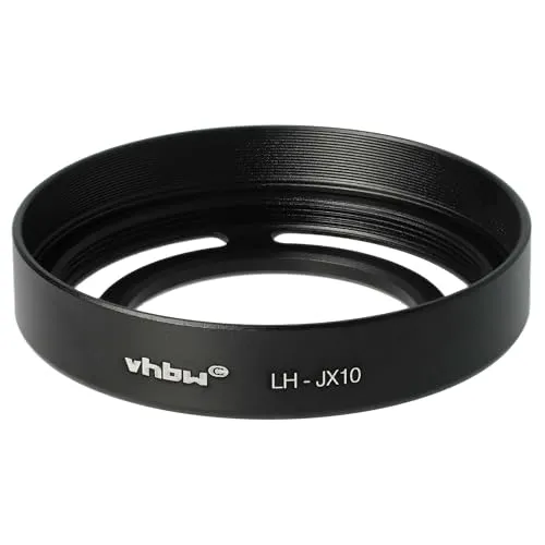 vhbw Gegenlichtblende kompatibel mit Fujifilm FinePix 30, X20, X10 52mm Objektiv Schwarz, Metall, Rund, 6,2 cm