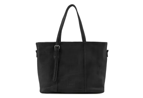 FredsBruder Reversible Wendeshopper Leder 37 cm schwarz in schwarz von FREDsBRUDER