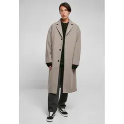 Urban Classics Herren Long Coat Mantel, wolfgrey, XL - Funktionsjacke mit lässiger Oversize Passform, stark überschnittenen Schultern und knielanger Länge für einen maskulinen Look, perfekt für kühle Tage.