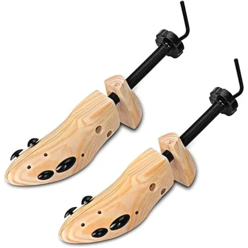 AioTio Schuhspanner für Schuhe Schuhdehner aus Kiefernholz für Herren und Damen Einstellbare Länge und Breite Schuhstrecker(2 Stück, M (37-41 EU)