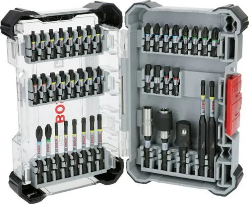 Bosch 41x PRO Impact Schrauberbit-Set - Schraubendreher-Sets, extrem robust und bis zu 50x langlebiger als Standardbits, ideal für Profis in Handwerk und Industrie.