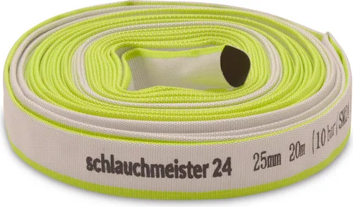 Industrieschlauch Ø 1 Zoll - 25 mm, 20 Meter - Gartenschlauch aus 100% Synthetikgarn, robust und verrotungsfest, ideal für Tauchpumpen und vielseitige Anwendungen im Gewerbe und Gartenbau.