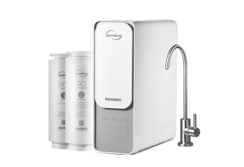 iSpring RO400EU Wasserfilter – Tanklose Umkehrosmoseanlage 400GPD - Erleben Sie reines Trinkwasser mit der iSpring RO400EU Umkehrosmoseanlage. Platzsparend, energieeffizient und mit intelligenter Filterüberwachung – ideal für jeden Haushalt.