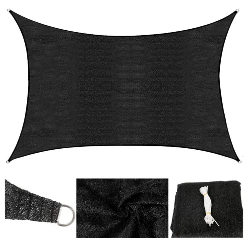 Sonnenschutzsegel 2x4 m - UV-Schutz für Garten und Balkon - Sonnensegel aus hochwertigem HDPE, idealer UV-Schutz und Sichtschutz für Garten und Balkon, Größe: 2x4 m, Farbe: Weiß, perfekt für entspannte Stunden im Freien.