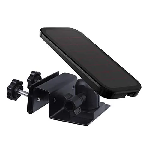 HOLACA Dachrinnenhalterung Kompatibel mit Arl o Solarpanel/Pro 4/3/2/Ultra/Essential Kamera, Reolink Argus Pro/Argus 2, für Kamera & Solarpanel mit 1/4-Zoll-Gewinde, Schwarz | 1 Stück