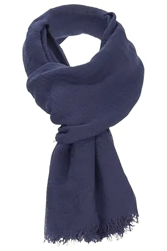 malito - Damen Modeschal aus Viskose - leichter Schal Unifarben - dünnes Halstuch - weich & atmungsaktiv S604 - (Dunkelblau)