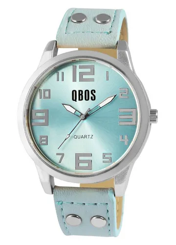 QBOS Quarzuhr QB0029 - Modische Unisex-Armbanduhr - Armbanduhren mit hochwertigem Quarzwerk, analoger Anzeige und stylischem Lederimitationsarmband, perfekt für den Freizeitlook.
