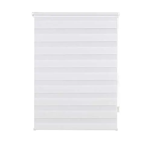 ondeco Doppelrollo Klemmfix Duo Rollo für Fenster ohne Bohren, Seitenzugrollo Klemmen Sichtschutz Sonnenschutz Blickdicht innen Weiß 60x160 cm
