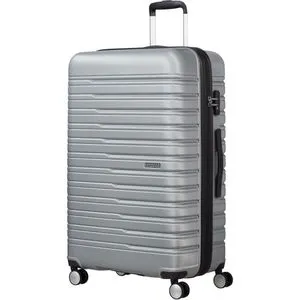 American Tourister Flashline Spinner Trolley 78 cm - Sky Silver - Koffer mit gut organisiertem Innenraum, elastischen Kreuzbändern und RecyclexTM Innenausstattung aus 100% rPet Polyester für umweltbewusste Reisende.