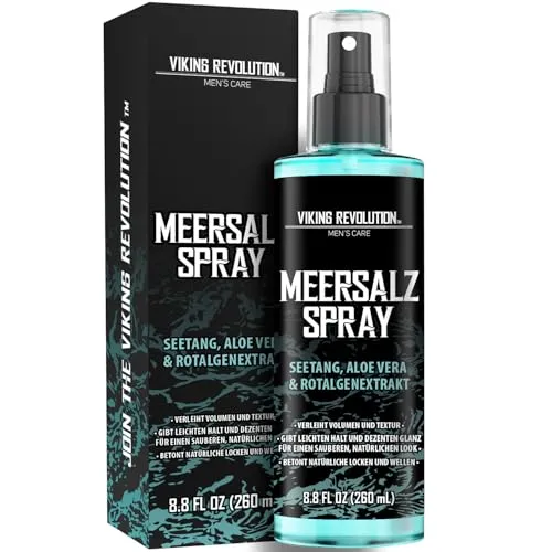 Viking Revolution Sea Salt Spray Hair Men - Meersalzspray für Männer - Salzspray mit Kelp, Aloe Vera & Rotalgenextrakt - Haarspray Männer für mehr Volumen - 260 ml - Herren Geschenke