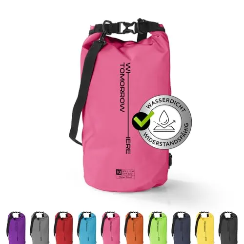 DoYourOutdoor Where Tomorrow Dry Bag Tasche 5L pink | Wasserdichter Rucksack | Wasserfester Beutel & Packsack | Drybag ideal für Boot, Kajak, Angeln und Camping