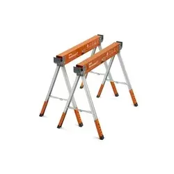 BORA Workhorse XT Arbeitsbock 2er Set - Werkstatteinrichtung mit integriertem Flaschenöffner – ideal für Profis und Heimwerker, die nach getaner Arbeit entspannen möchten.