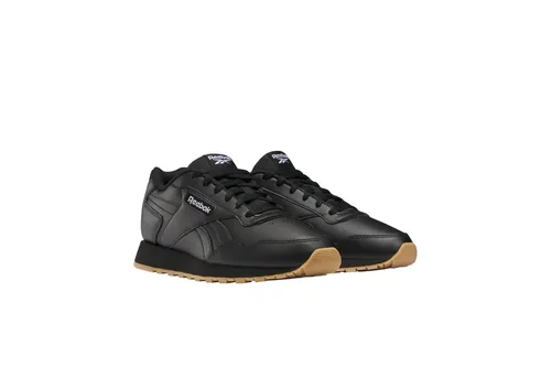 Reebok Classic Glide Sneaker, Gr. 37,5, schwarz-gum - Sportliche Sneaker aus strapazierfähigem Leder, ideal für Büro und Freizeit. Mit regulierbarer Schnürung und leicht profilierten Gummisohlen für besseren Halt.
