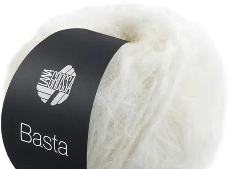  NEU! BASTA Lana Grossa 50g Fb. 01 rohweiß federzarter Flausch kg/138€