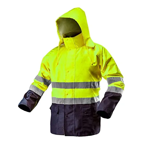 Wasserdichte Hi-Vis-Arbeitsjacke NEO, Gelb, Größe M - Arbeits- & Schutzkleidung, wasserdichtes 300D Oxford-Gewebe mit hoher Sichtbarkeit und reflektierenden Applikationen, ideal für sicheres Arbeiten bei allen Lichtverhältnissen.