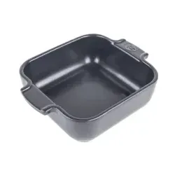 Peugeot Auflaufform APPOLIA Keramik quadratisch, 18 x 18 x 5,1 cm 61180 , Farbe: schiefergrau