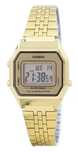 CASIO Damen Digital Quarz Uhr LA-680WG-9 in gelb von CASIO