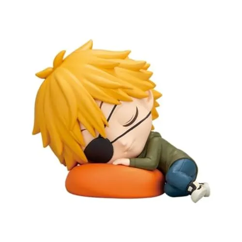 Banpresto BP88662P Figur Q Posket Sleeping Denji Chainsaw Man - Actionfigur aus PVC, handgefertigt und lizenziert, ideal für Anime-Fans; kompaktes Design mit Basisständer, perfekt zum Sammeln und Ausstellen.